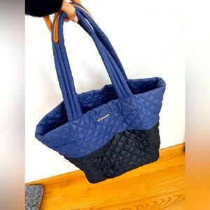 MZ Wallace M Metro Tote 2 Tone Blue and Black